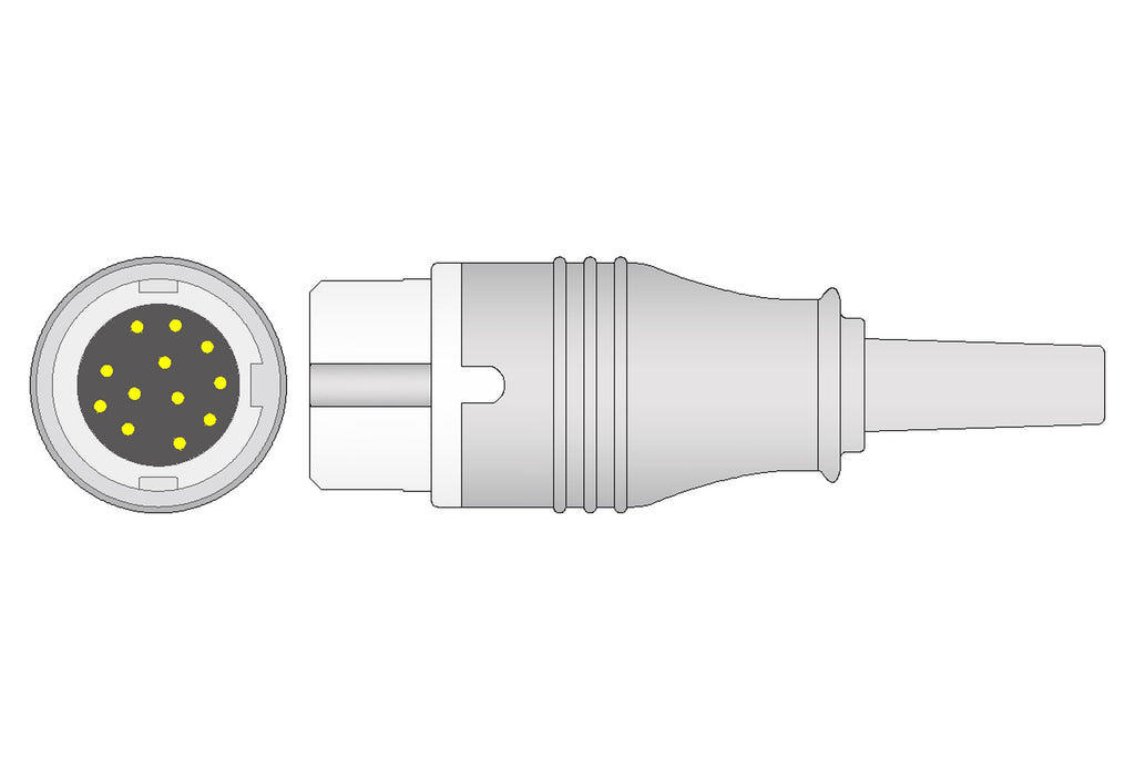 Philips ecg trunk cable m1663a 10 lead 2 5m intellivue aha reusable
