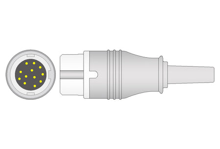 Philips ecg trunk cable m1663a 10 lead 2 5m intellivue aha reusable