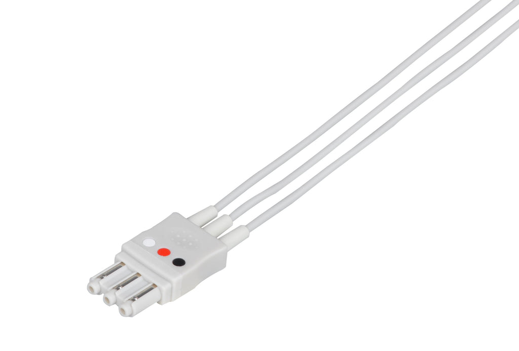 Philips ecg leadwire m1671a 3 lead intellivue grabber 0 9m aha reusable