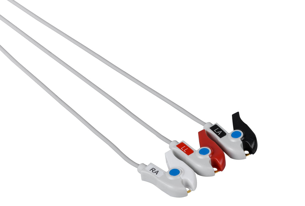 Philips ecg leadwire m1671a 3 lead intellivue grabber 0 9m aha reusable