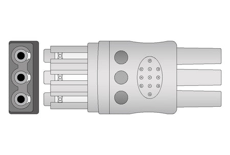 Philips ecg leadwire m1671a 3 lead intellivue grabber 0 9m aha reusable