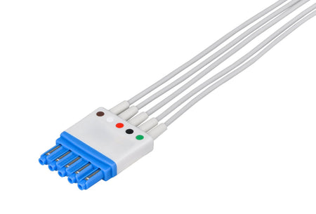 Philips ecg leadwire m1644a 5 lead intellivue snap 0 9m aha reusable
