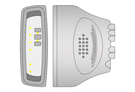 Philips ecg leadwire 989803171831 5 lead intellivue mx40 grabber 0 9m aha reusable