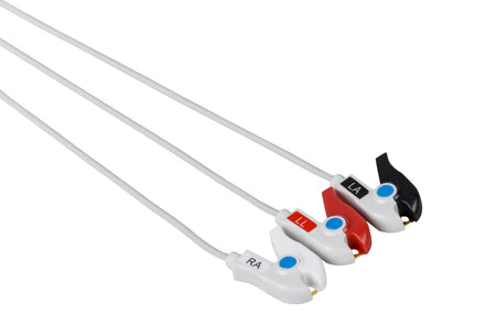 Philips ecg leadwire 989803171811 3 lead intellivue mx40 with philips spo2 grabber 0 9m aha reusable