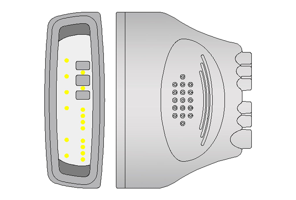 Philips ecg leadwire 989803171851 5 lead intellivue mx40 with philips spo2 grabber 0 9m aha reusable