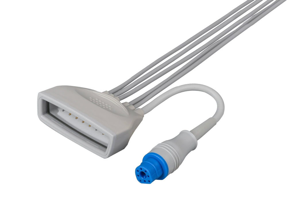 Philips ecg leadwire 989803171841 5 lead intellivue mx40 with philips spo2 snap 0 9m aha reusable