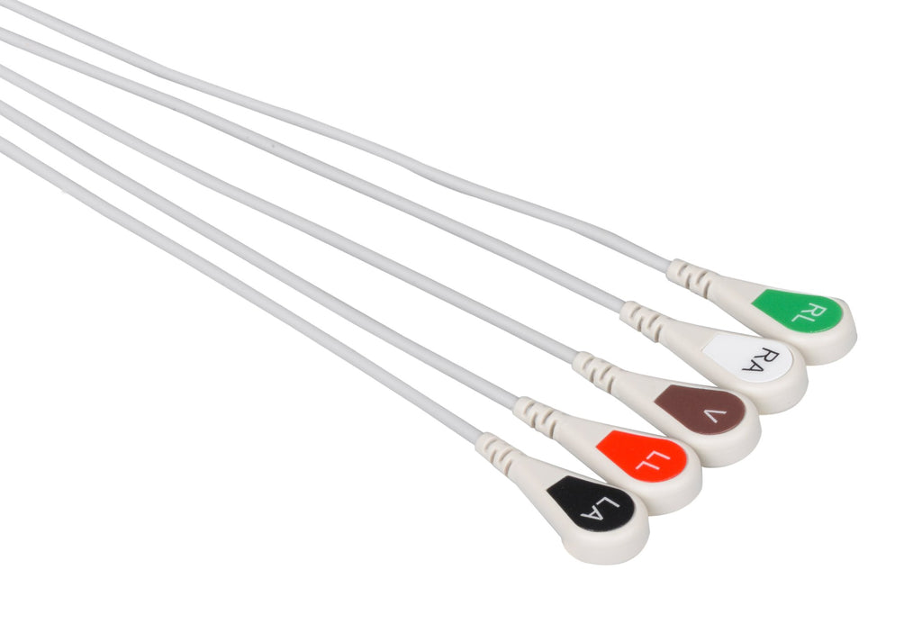 Philips ecg leadwire 989803171841 5 lead intellivue mx40 with philips spo2 snap 0 9m aha reusable