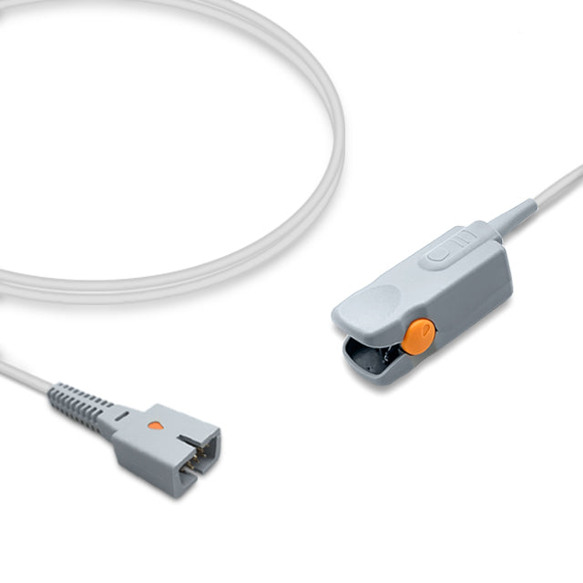 Reusable Sp02 sensor, Nelkor, finger clip, adult, 1.1M