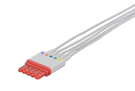 Philips ecg leadwire m1602a 5 lead intellivue snap 0 9m aha chest lead reusable