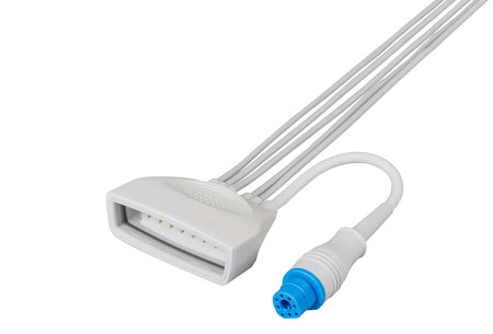Philips ecg leadwire 989803171851 5 lead intellivue mx40 with philips spo2 grabber 0 9m aha reusable